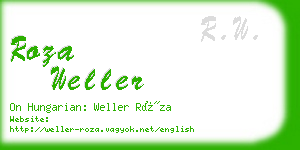 roza weller business card